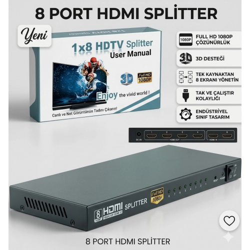 8 PORT HDMI SPLİTTER